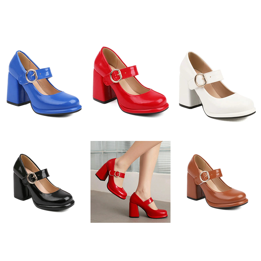 Funki Findz | Shoes | Women's Chunky High Heel Mary Janes