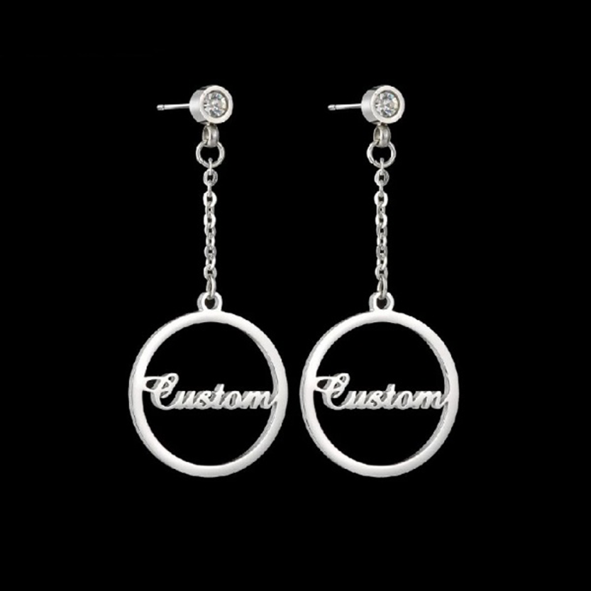 Funki Findz | Earrings | Custom Name Phrase Initial Drop Earring