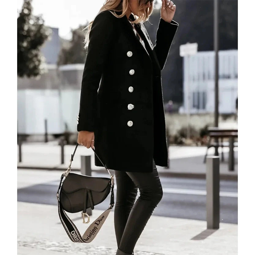 Funki Findz | Jackets | Women's Suit Collar Double Breast Coats