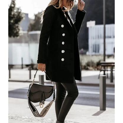 Funki Findz | Jackets | Women's Suit Collar Double Breast Coats