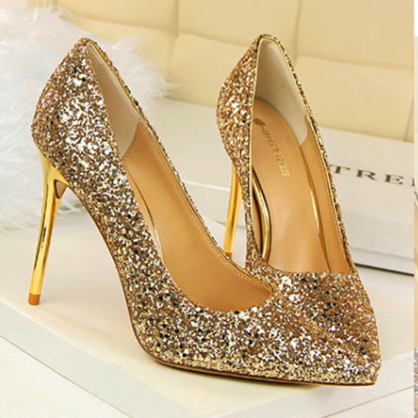 Funki Findz | Shoes | Women's High Heel Glitter Prom Pumps