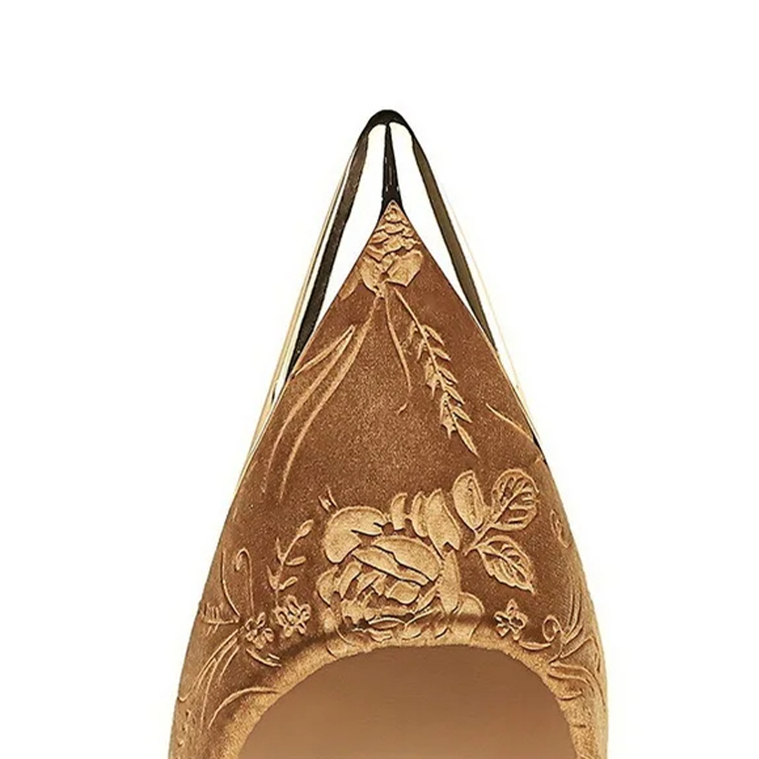 Funki Findz | Shoes | Women's Metal Toe Embroidered Pumps