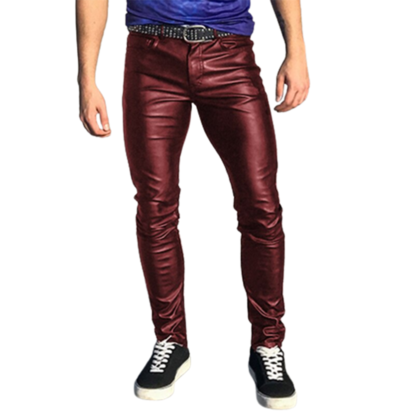 Funki Findz | Pants | Men's Punk Casual Faux Leather Pants
