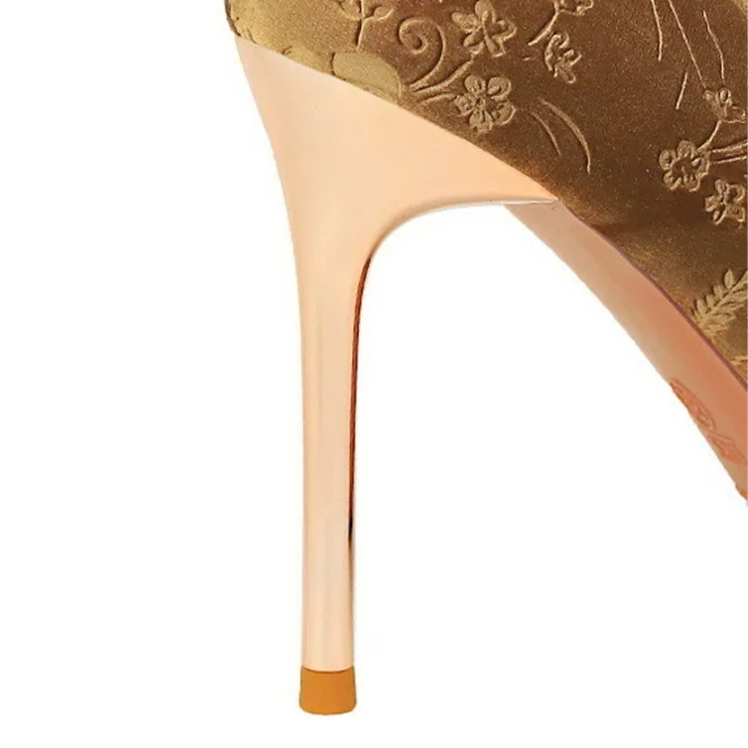 Funki Findz | Shoes | Women's Metal Toe Embroidered Pumps