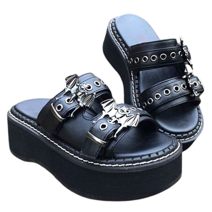 Funki Findz | Shoes | Women's Gothic Platform Wedge Sandals