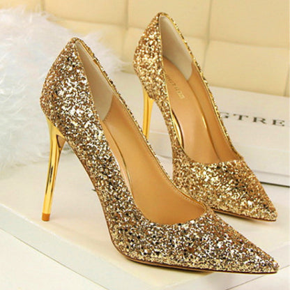 Funki Findz | Shoes | Women's High Heel Glitter Prom Pumps