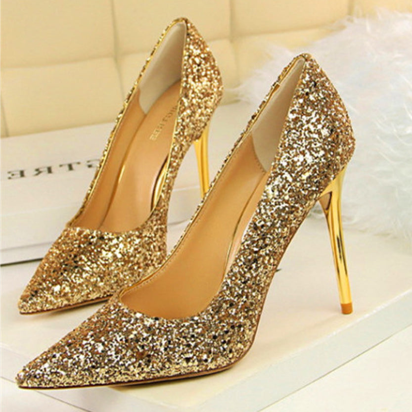 Funki Findz | Shoes | Women's High Heel Glitter Prom Pumps