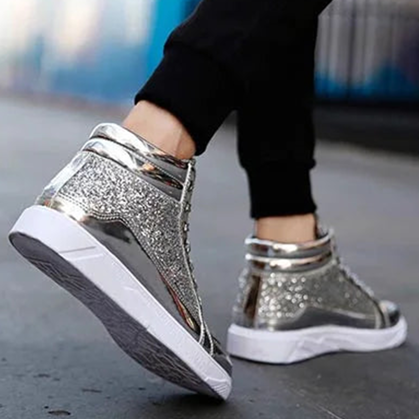 Funki Findz | Boots | Men's Women's Bling Lace Up Sneakers