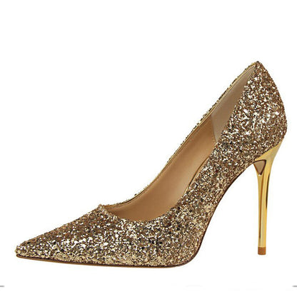 Funki Findz | Shoes | Women's High Heel Glitter Prom Pumps