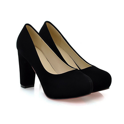 Funki Findz | Shoes | Women's Faux Suede High Chunky Heels