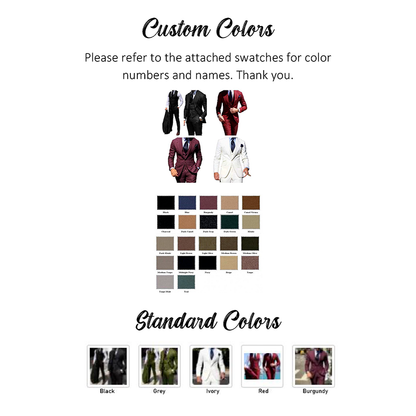 Funki Findz | Suits | Men's 3 Pcs Slim Fit Formal Wedding Suits