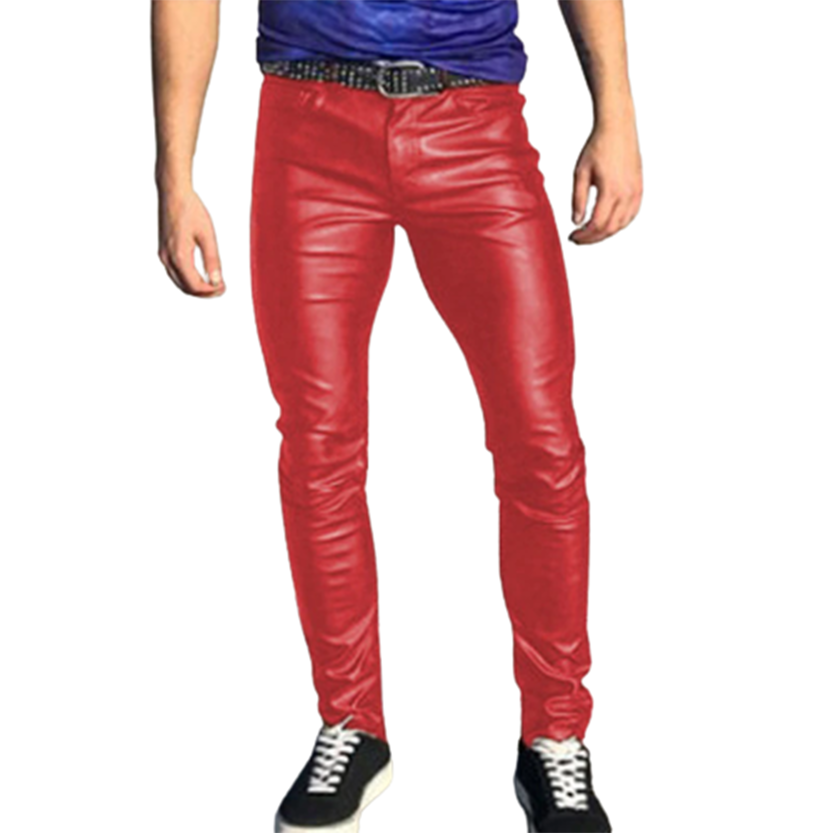 Funki Findz | Pants | Men's Punk Casual Faux Leather Pants