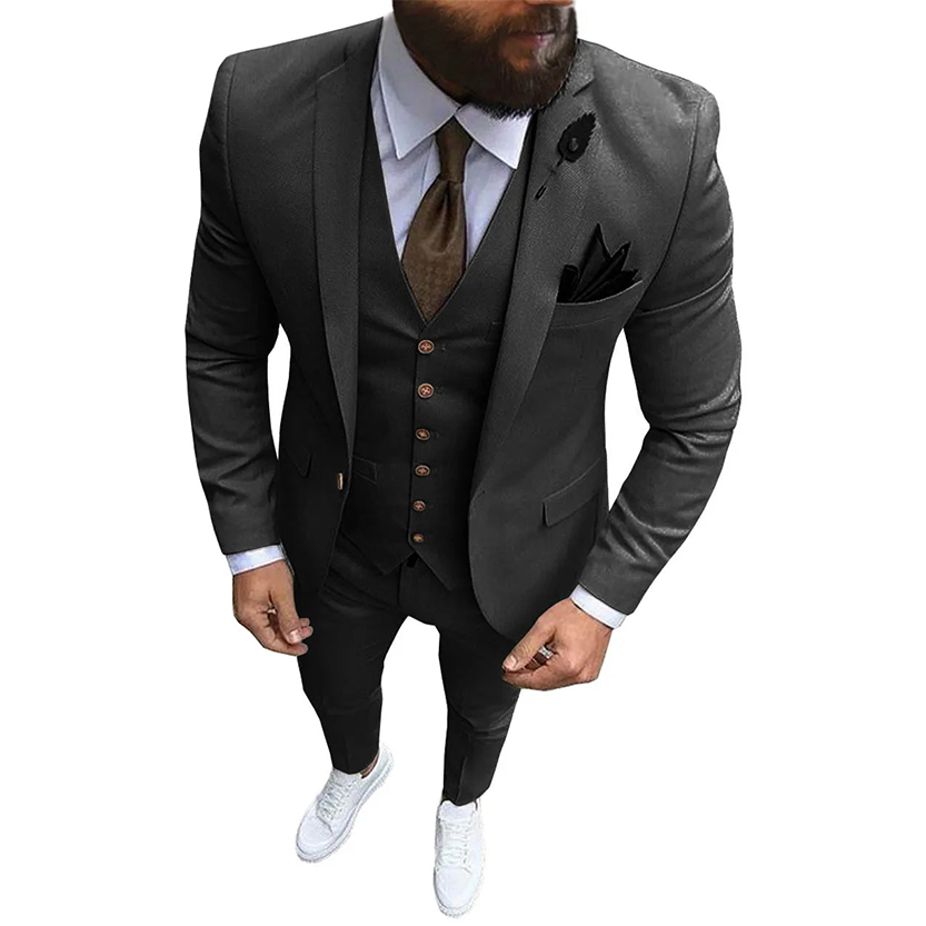 Funki Findz | Suits | Men's Formal Wedding Attire | 3 Pcs Slim Fit