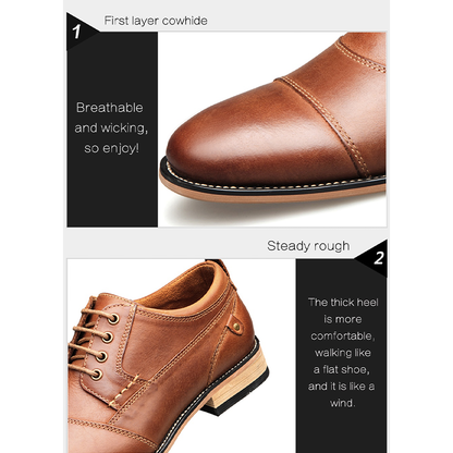 Funki Findz | Shoes | Men's Genuine Leather Derby Dress Shoes