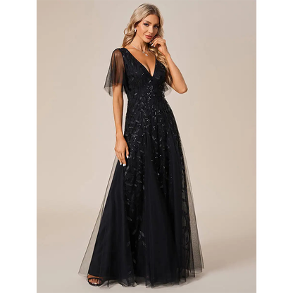 Funki Findz | Dresses | Women's Long Sequin Lace Formal Dress