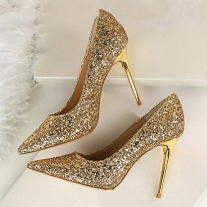 Funki Findz | Shoes | Women's High Heel Glitter Prom Pumps