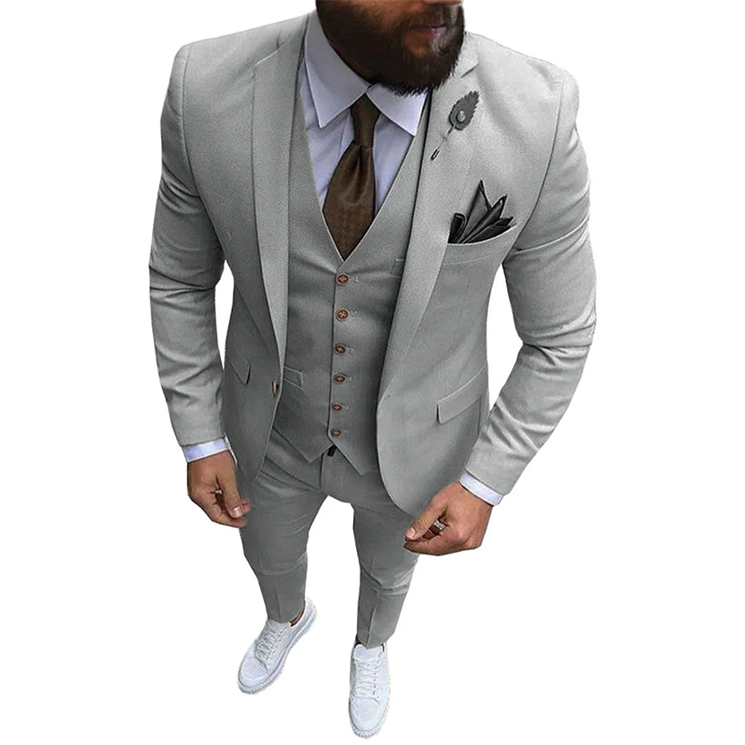 Funki Findz | Suits | Men's Formal Wedding Attire | 3 Pcs Slim Fit