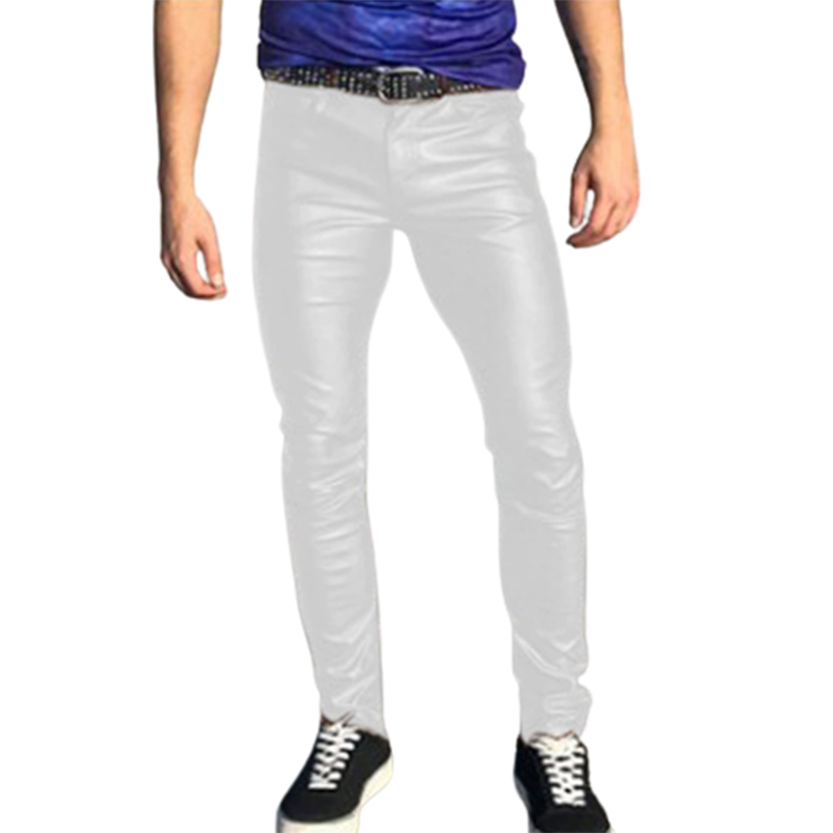 Funki Findz | Pants | Men's Punk Casual Faux Leather Pants