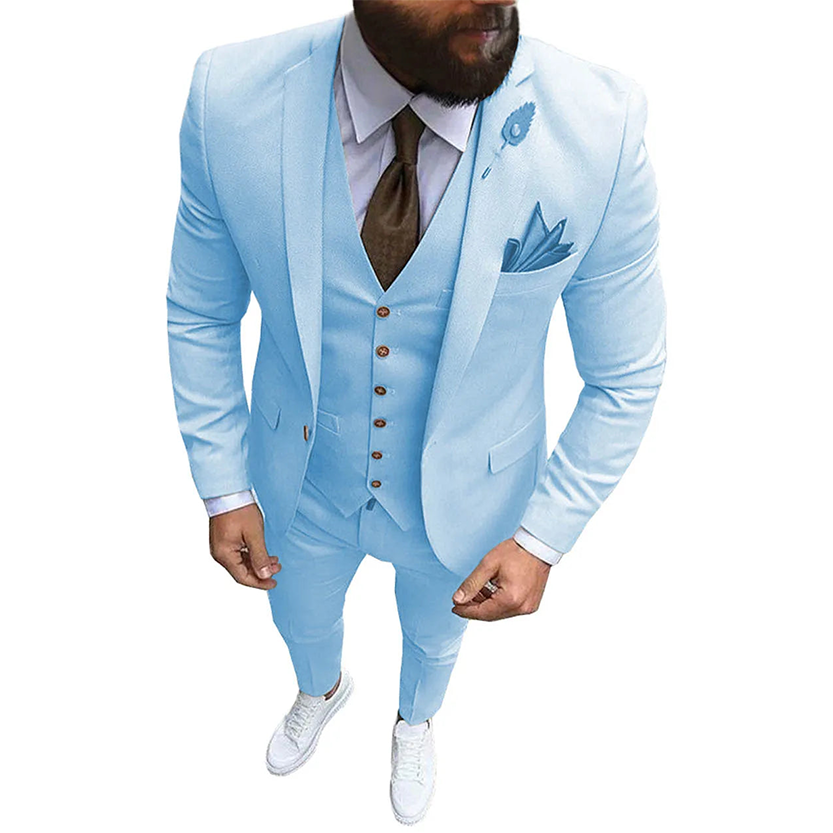 Funki Findz | Suits | Men's Formal Wedding Attire | 3 Pcs Slim Fit