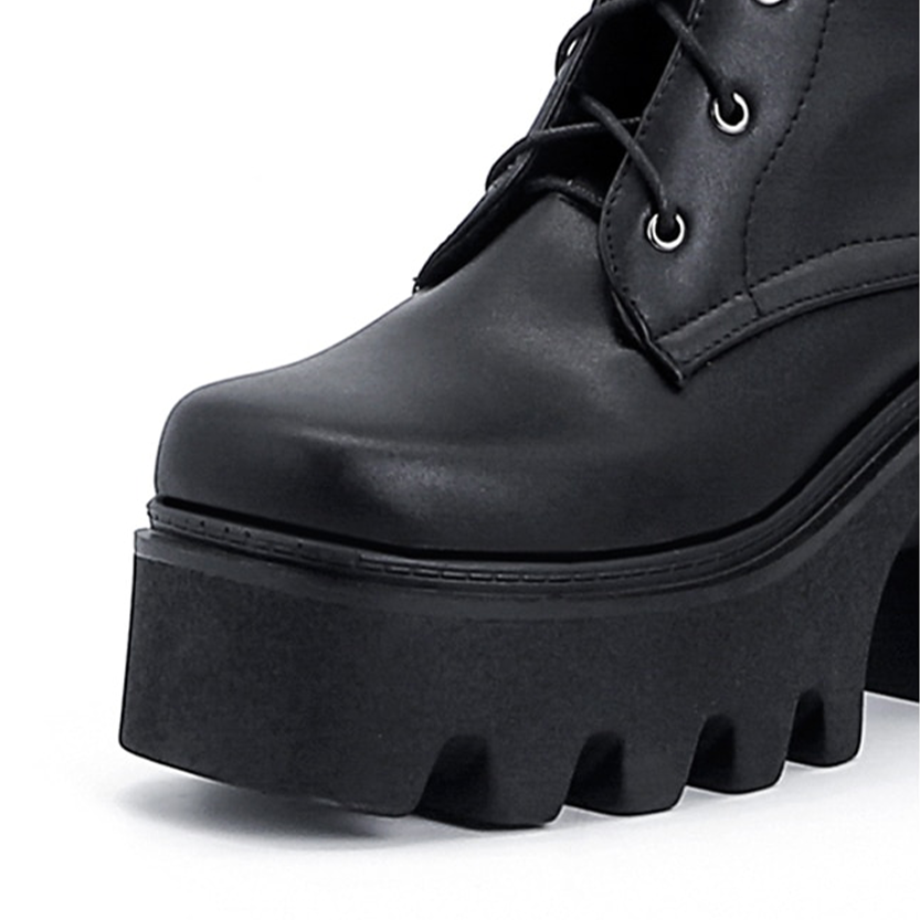 Funki Findz | Boots | Women's Lace Up Chunky Platform Boots