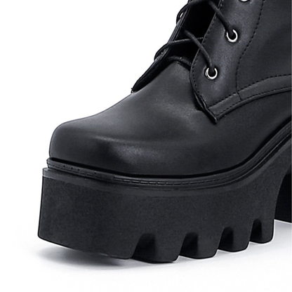 Funki Findz | Boots | Women's Lace Up Chunky Platform Boots