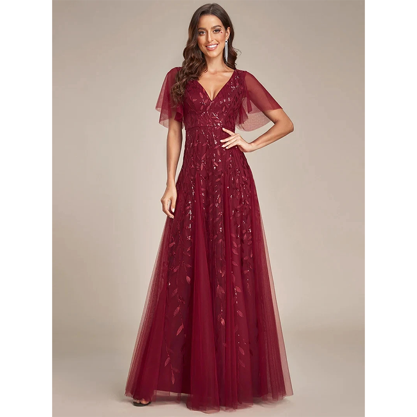 Funki Findz | Dresses | Women's Long Sequin Lace Formal Dress