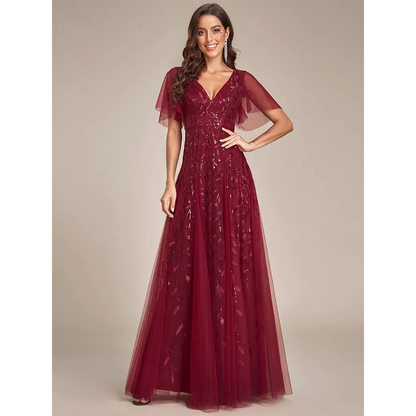 Funki Findz | Dresses | Women's Long Sequin Lace Formal Dress