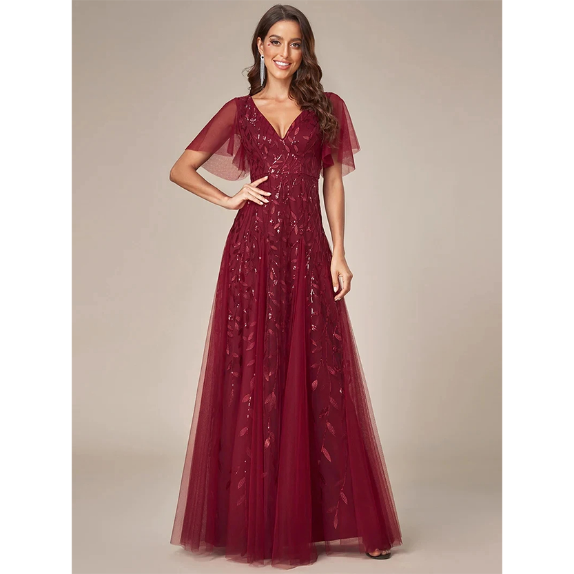 Funki Findz | Dresses | Women's Long Sequin Lace Formal Dress