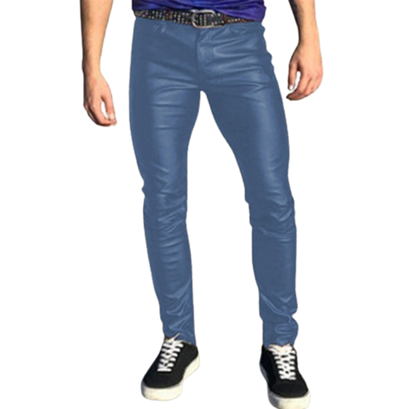 Funki Findz | Pants | Men's Punk Casual Faux Leather Pants