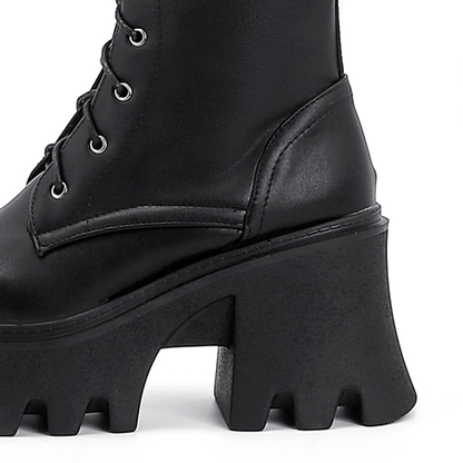 Funki Findz | Boots | Women's Lace Up Chunky Platform Boots