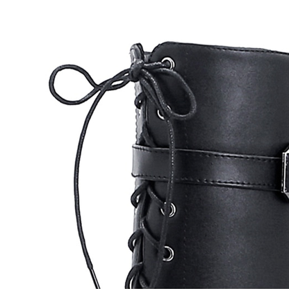 Funki Findz | Boots | Women's Lace Up Chunky Platform Boots