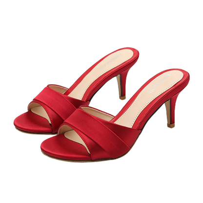 Funki Findz | Shoes | Women's Luxury Satin Low Heel Slides