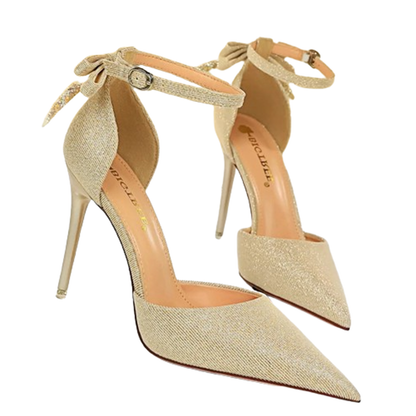 Funki Findz | Shoes | Women's Glitter Bow Knot Strappy Heels