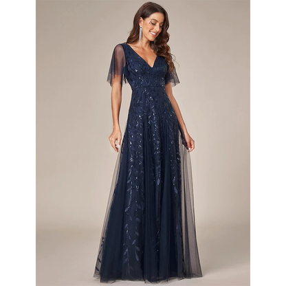 Funki Findz | Dresses | Women's Long Sequin Lace Formal Dress