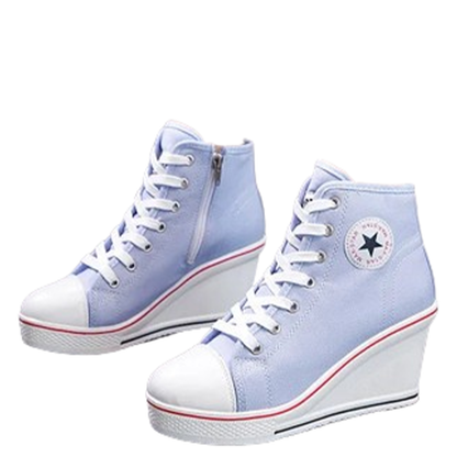 Funki Findz | Boots | Women's Canvas Ankle Wedge Sneaker