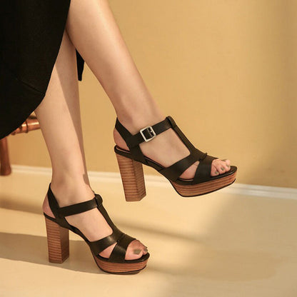 Funki Findz | Shoes | Women's Leather Chunky Platform Sandals