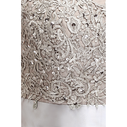 Funki Findz | Dresses | Women's Long Chiffon Satin Lace Dress