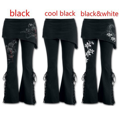 Funki Findz | Pants | Women's Gothic Lace Up Bandage Leggins