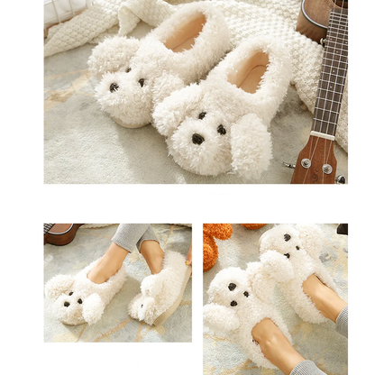 Funki Findz | Shoes | Women's Fluffy Cartoon Dog Fur Slippers
