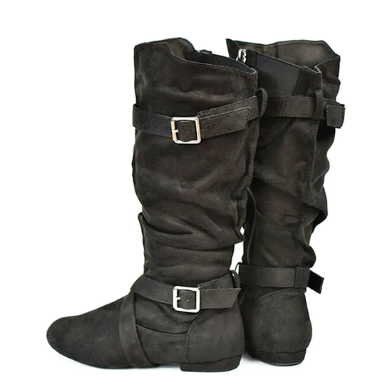 Funki Findz | Boots | Women's Line Dance Buckle Flat Boots