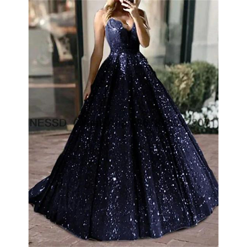 Funki Findz | Dresses | Women's Long Sparkly Sequin Ball Gown