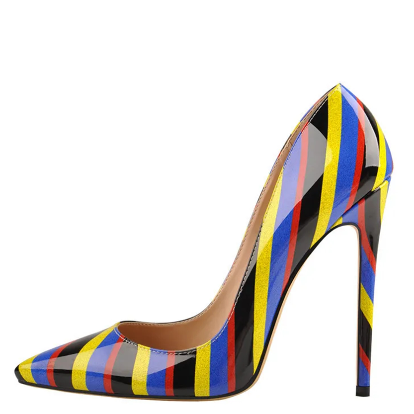 Funki Findz | Shoes | Women's Luxury Striped High Heel Stilettos