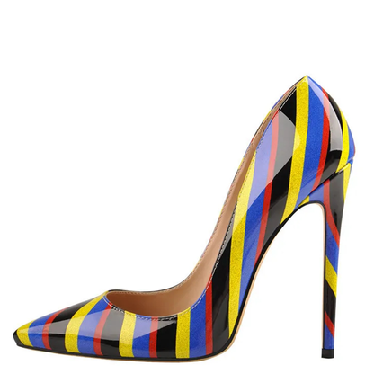 Funki Findz | Shoes | Women's Luxury Striped High Heel Stilettos