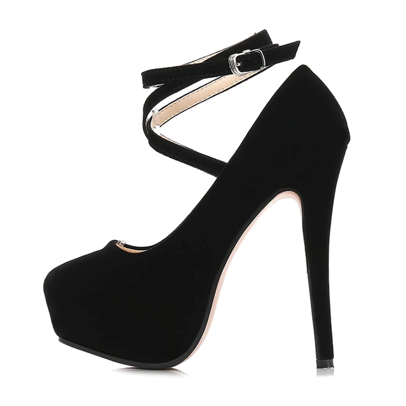 Funki Findz | Shoes | Women's Super High Cross Strap Platforms