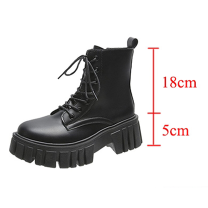 Funki Findz | Boots | Women's Lace-up Chunky Combat Boots