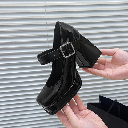 Funki Findz | Shoes | Women's High Patent Square Toe Pumps