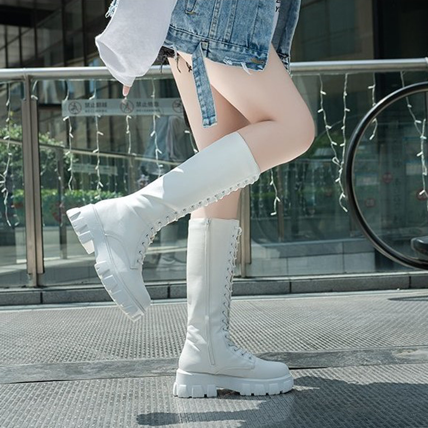 Funki Findz | Boots | Women's Knee-High Platform Lace Up Boot