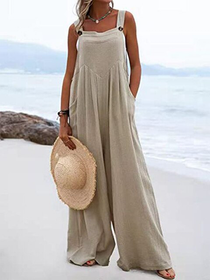 Funki Findz | Pants | Women's Elegant Wide Leg Bib Romper