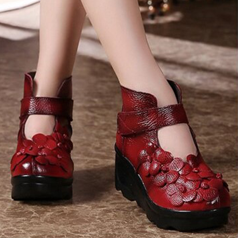 Funki Findz | Boots | Women's Gothic Designer Floral Ankle Boot