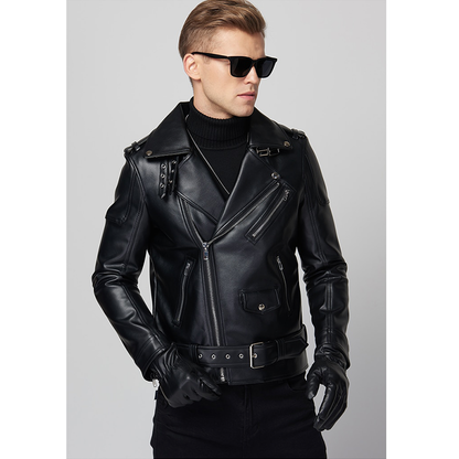 Funki Findz | Jackets | Men's Stylish Faux Leather Biker Jacket